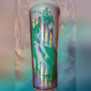 Starbucks Siren Mermaid Holographic Venti Cold Cup Tumbler 2022 Holiday Ltd Ed